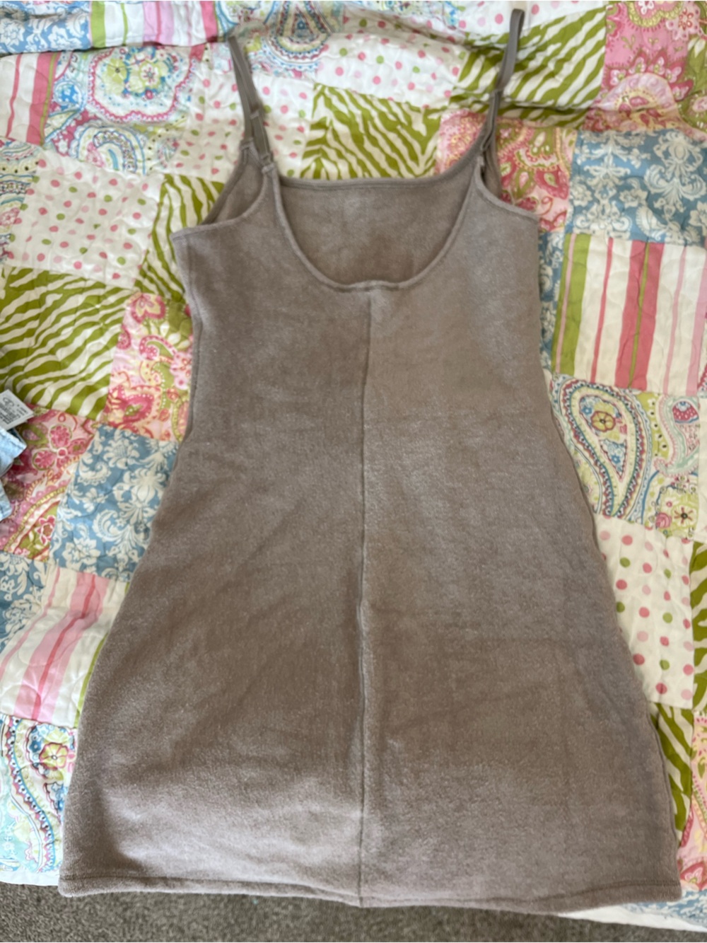 SKIMS Taupe Terry Mini Slip Dress - Picture 2 of 3